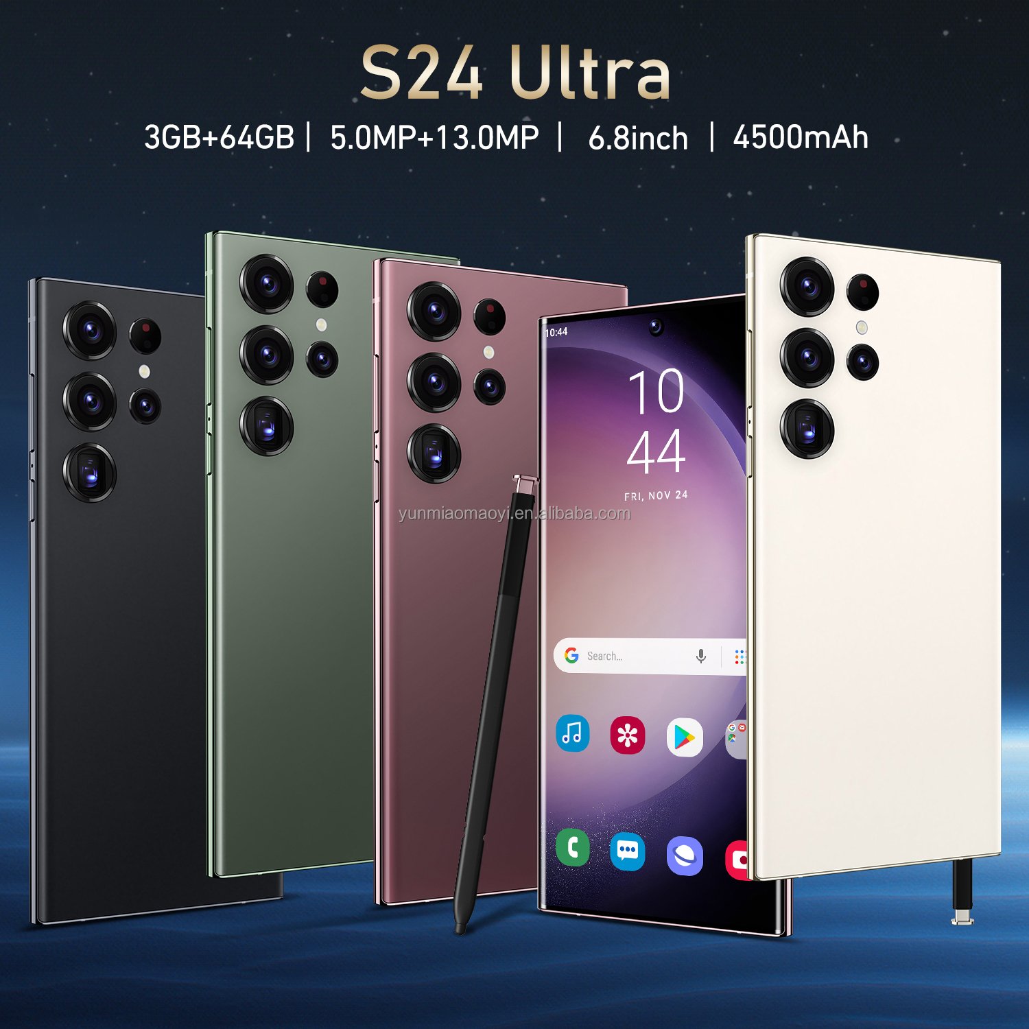 Cellphone Original S24 Ultra 3G+64G Smartphone 6.8inch Unlocked dual card 4G Phones Android8.1 Mobile phones